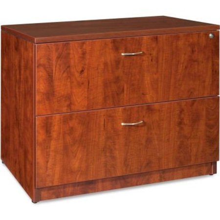 SP RICHARDS Lorell® 2-Drawer Lateral File - 35"W x 22"D x 29-1/2"H - Cherry - Essentials Series LLR69433